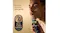 A person using the shaver on his chin with a glowing green pressure ring A person using the shaver on his chin with a glowing green pressure ring