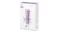 White and purple retail box of the Philips cordless lady shaver White and purple retail box of the Philips cordless lady shaver