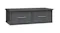 Gloss grey floating shelf with double drawer Gloss grey floating shelf with double drawer