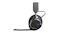 Left side view of the JBL headset showing the purple cable Left side view of the JBL headset showing the purple cable
