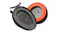 Detail of a detached ear cushion revealing the internal driver Detail of a detached ear cushion revealing the internal driver