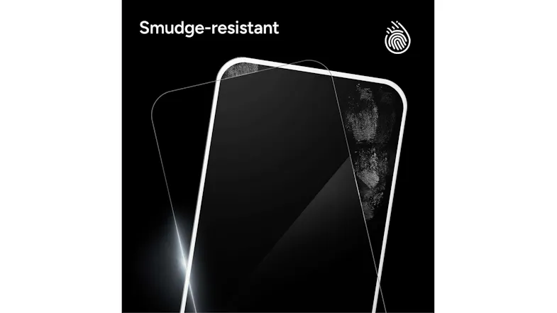 Comparison showing a clean glass side versus a smudged side Comparison showing a clean glass side versus a smudged side