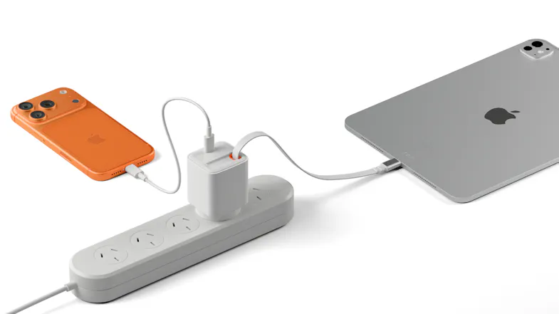 A view of two devices connected to the charger A view of two devices connected to the charger