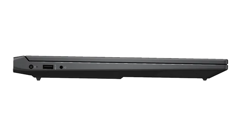 Right side view of a closed laptop with a slim profile Right side view of a closed laptop with a slim profile