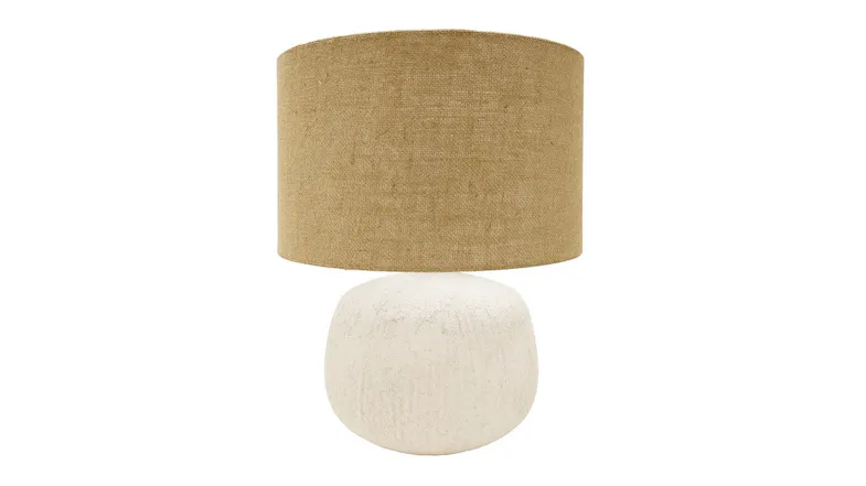 A view of the Lina White Ceramic Table Lamp A view of the Lina White Ceramic Table Lamp