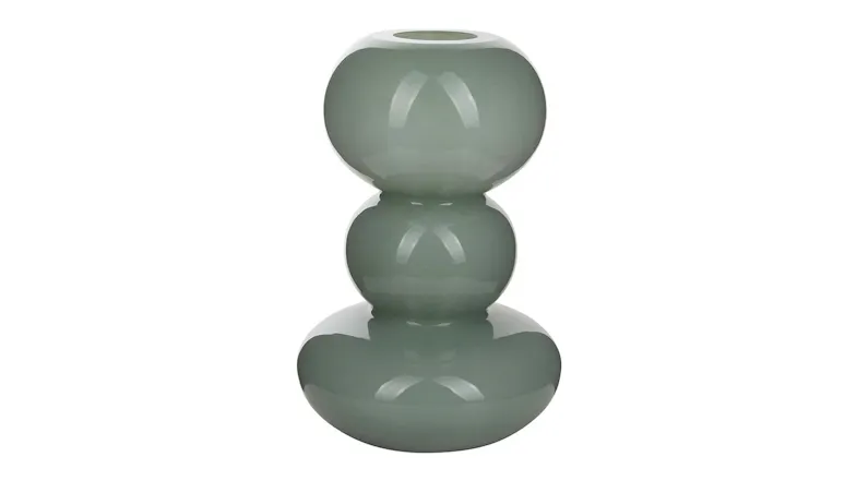 A Pebble Dusty Sage Glass Vase in a 30cm size A Pebble Dusty Sage Glass Vase in a 30cm size