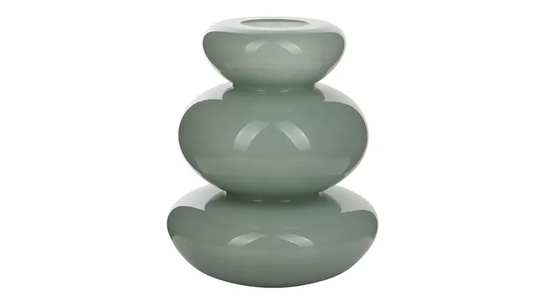 A Pebble Dusty Sage Glass Vase in a 20cm size A Pebble Dusty Sage Glass Vase in a 20cm size