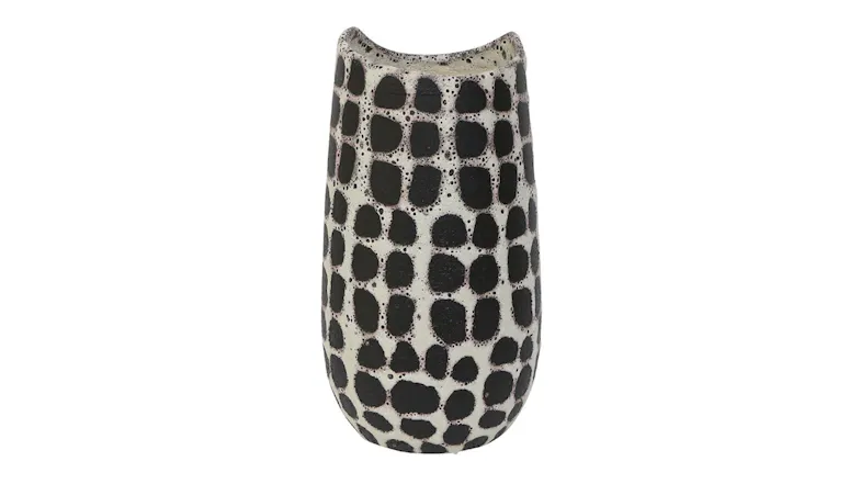 A view of the Odette Black/White Ceramic Vase A view of the Odette Black/White Ceramic Vase