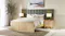 Modern bedroom interior featuring the Akaroa Queen Upholstered Extended Bed Frame and natural wood furniture Modern bedroom interior featuring the Akaroa Queen Upholstered Extended Bed Frame and natural wood furniture