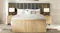 Modern bedroom interior featuring the Akaroa King Upholstered Extended Bed Frame and natural wood furniture Modern bedroom interior featuring the Akaroa King Upholstered Extended Bed Frame and natural wood furniture