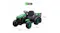 Green kids’ electric ride‑on tractor with trailer shown with size dimensions Green kids’ electric ride‑on tractor with trailer shown with size dimensions
