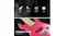 Polished pink electric guitar body with maple neck shown above a rock‑stage background Polished pink electric guitar body with maple neck shown above a rock‑stage background