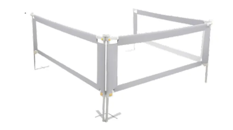 A right-angled view of the Kidbot Children's Bed Guard Rail A right-angled view of the Kidbot Children's Bed Guard Rail