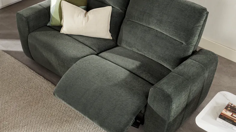 Waimea 2 Piece Fabric Electric Recliner Lounge Suite - Green Waimea 2 Piece Fabric Electric Recliner Lounge Suite - Green