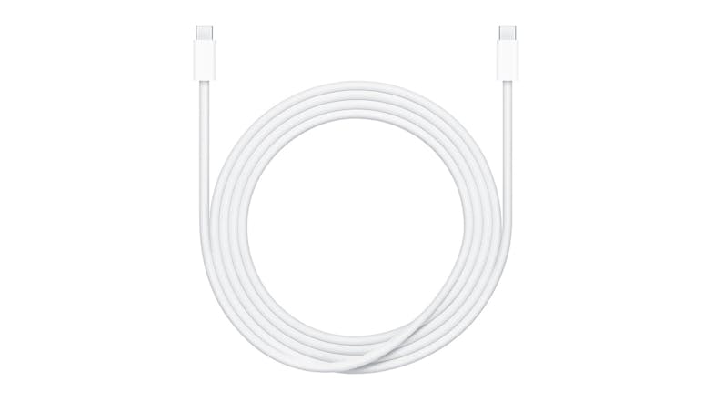 A white Apple USB-C to USB-C 240W Charging Cable in a 2m size A white Apple USB-C to USB-C 240W Charging Cable in a 2m size