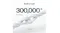 A graphic showing cable durability with a 300,000+ bend lifespan A graphic showing cable durability with a 300,000+ bend lifespan