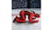 Black and red MMA grappling dummy positioned on hands and knees for ground‑training drills Black and red MMA grappling dummy positioned on hands and knees for ground‑training drills