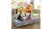 Two children playing with stuffed toys while seated on a modular grey kids’ sofa Two children playing with stuffed toys while seated on a modular grey kids’ sofa