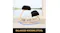 Wooden ergonomic rocking stool with black cushioned supports for posture and active sitting Wooden ergonomic rocking stool with black cushioned supports for posture and active sitting