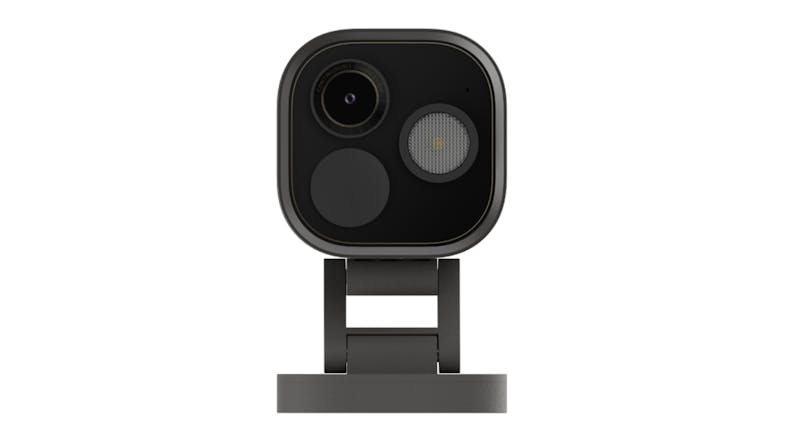 Front view of a compact square Aqara G5 Pro Smart Outdoor Security Camera with Wi-Fi Support on a small stand Front view of a compact square Aqara G5 Pro Smart Outdoor Security Camera with Wi-Fi Support on a small stand