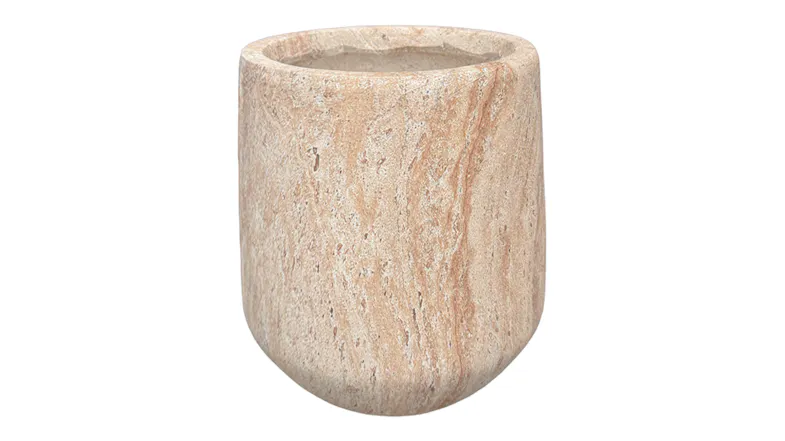 A view of the Bower Travertine MGO Planter in small A view of the Bower Travertine MGO Planter in small