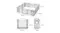Modular baby playpen with white and grey panels showing a 192cm square layout and 60cm height dimensions Modular baby playpen with white and grey panels showing a 192cm square layout and 60cm height dimensions