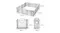 Modular baby playpen with white and grey panels showing a 192cm square layout and 60cm height dimensions Modular baby playpen with white and grey panels showing a 192cm square layout and 60cm height dimensions