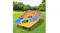 Outdoor view of the wood-finish beanbag toss board, emphasising its use as a portable park game Outdoor view of the wood-finish beanbag toss board, emphasising its use as a portable park game