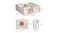 An infographic that showcases the playpen's dimensions An infographic that showcases the playpen's dimensions