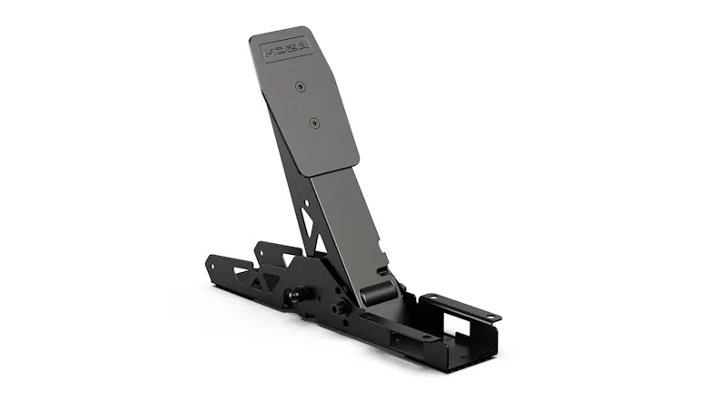 A Moza SR-P Lite Clutch Pedal in a sleek black colour A Moza SR-P Lite Clutch Pedal in a sleek black colour