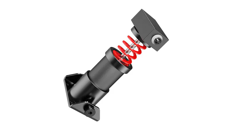 A Moza SR-P Lite Brake Pedal Performance Kit in a sleek black colour A Moza SR-P Lite Brake Pedal Performance Kit in a sleek black colour