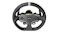 Frontal view of a black steering wheel with Xbox buttons Frontal view of a black steering wheel with Xbox buttons