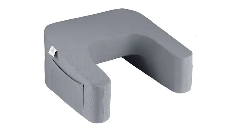 Grey U-shaped Luxdream Book Support lap desk pillow with side pocket Grey U-shaped Luxdream Book Support lap desk pillow with side pocket