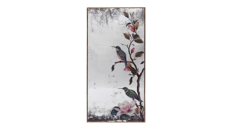 A Hummingbird Antique Look Wall Mirror Art in a 60 x 120cm size A Hummingbird Antique Look Wall Mirror Art in a 60 x 120cm size