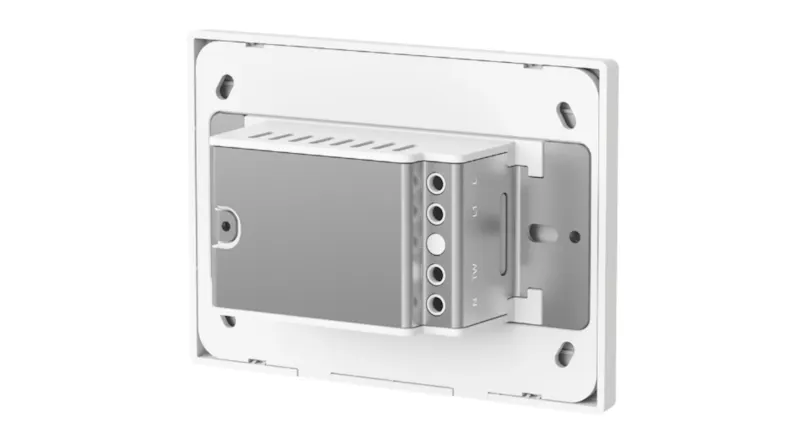 Back view of Aqara H2 Horizontal Smart Light Switch with wiring terminals for smart home installation Back view of Aqara H2 Horizontal Smart Light Switch with wiring terminals for smart home installation
