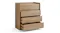 Chelsea sand oak tallboy with all four drawers partially open, revealing spacious interiors and metal drawer runners Chelsea sand oak tallboy with all four drawers partially open, revealing spacious interiors and metal drawer runners
