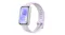 Angled view of the Huawei Band 11 with a purple fluoroelastomer strap and silver case Angled view of the Huawei Band 11 with a purple fluoroelastomer strap and silver case
