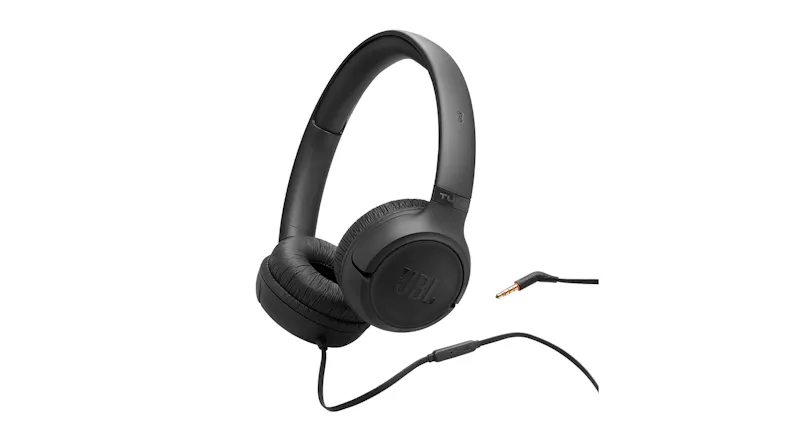 JBL Tune 530 3.5mm Wired On-Ear Headphones in a sleek black colour JBL Tune 530 3.5mm Wired On-Ear Headphones in a sleek black colour