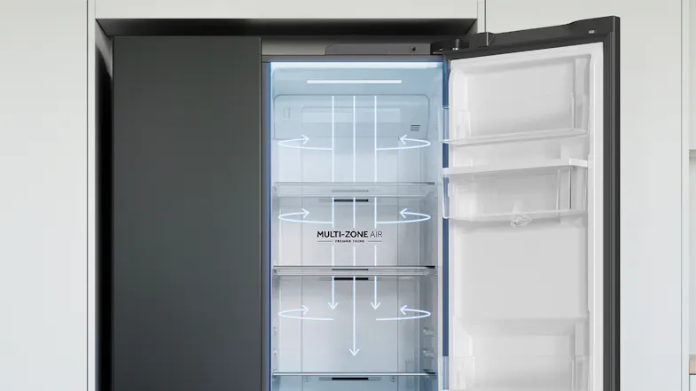 An infographic shot that showcases the units multi-air cooling system An infographic shot that showcases the units multi-air cooling system