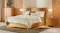 Angled view of the Jasper King Bed Frame in a styled bedroom Angled view of the Jasper King Bed Frame in a styled bedroom