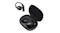 An open JBL case with one headphone inside and one floating nearby An open JBL case with one headphone inside and one floating nearby