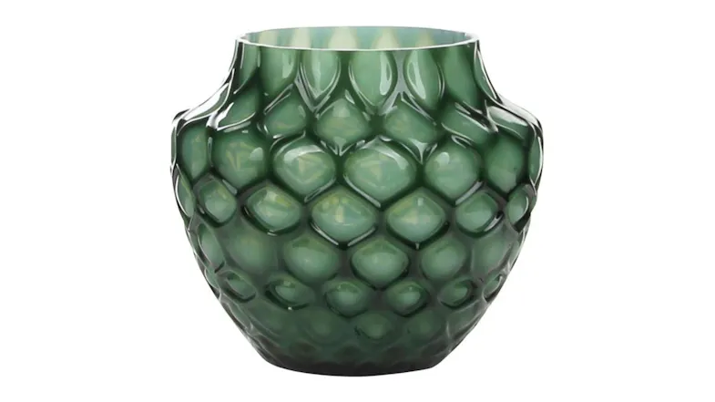 A view of the Darling Moss Glass Vase A view of the Darling Moss Glass Vase