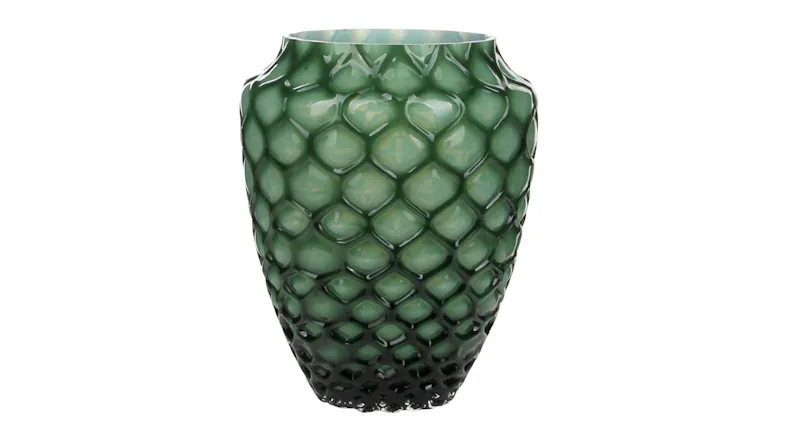 A view of the Darling Moss Glass Vase A view of the Darling Moss Glass Vase