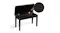 The piano bench shown with the padded lid lifted open, revealing a spacious interior storage compartment The piano bench shown with the padded lid lifted open, revealing a spacious interior storage compartment