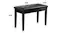 The black piano bench was displayed with labelled dimensions The black piano bench was displayed with labelled dimensions
