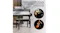The piano bench is placed in front of a grand piano, with circular inset images showing use with a guitar and cello The piano bench is placed in front of a grand piano, with circular inset images showing use with a guitar and cello
