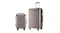ront view of two pale bronze Buon Viaggio hardshell suitcases in different sizes ront view of two pale bronze Buon Viaggio hardshell suitcases in different sizes