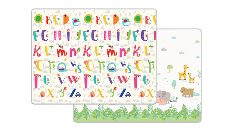 A view of both sides of the Bopeep Soft Baby Crawling Play Mat A view of both sides of the Bopeep Soft Baby Crawling Play Mat