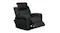Angled view of a black recliner chair with a footrest out Angled view of a black recliner chair with a footrest out