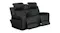 Angled view of a black recliner chair with a footrest out Angled view of a black recliner chair with a footrest out